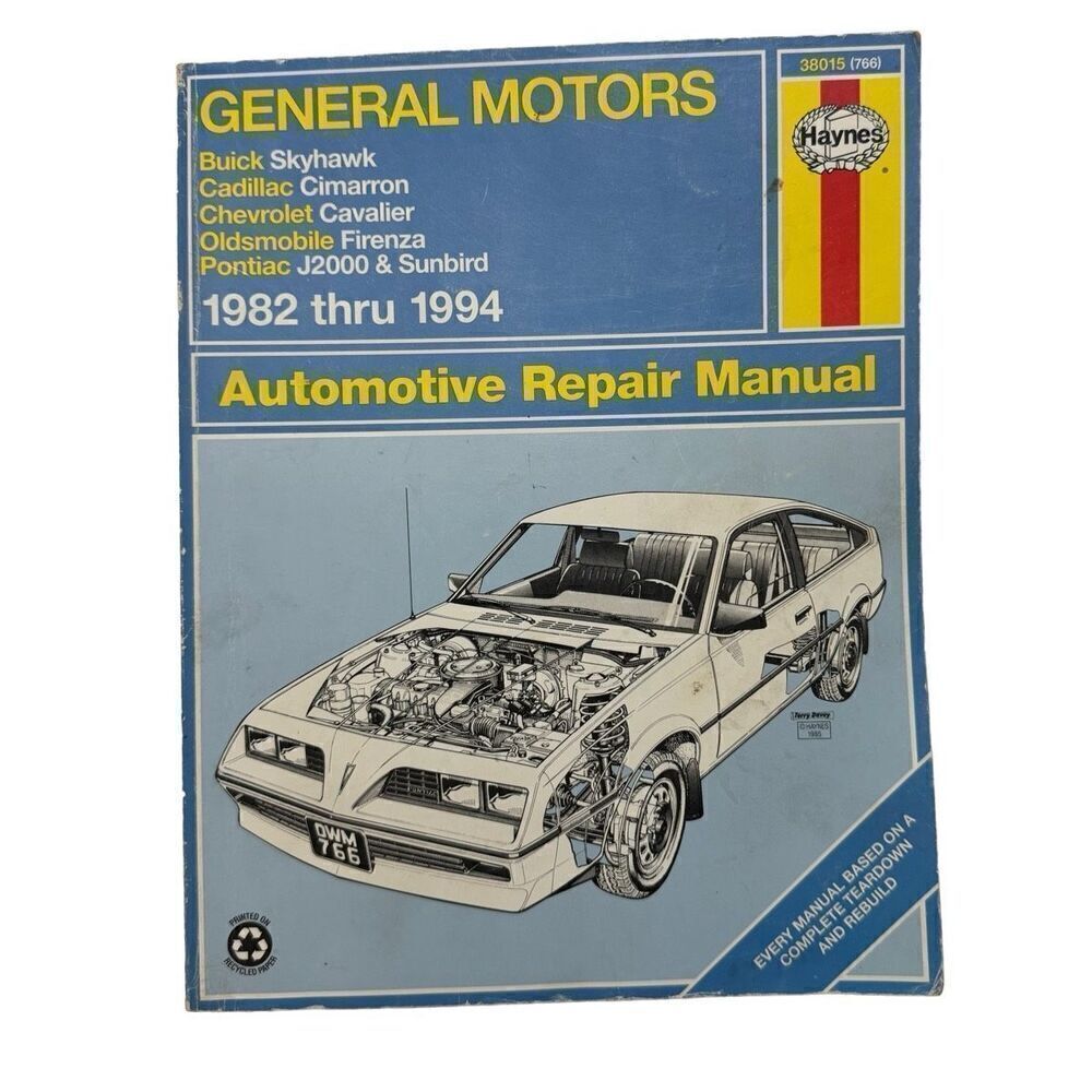 Haynes#38015 1982-1994 Buick Cadillac Chevrolet Oldsmobile Pontiac Repair Manual